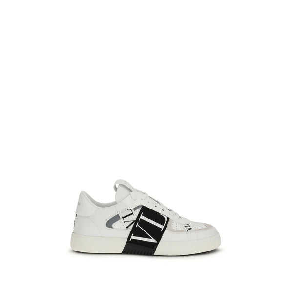 Valentino Garavani White Calf Leather Bos Taurus Low Top Sneakers